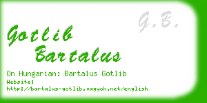 gotlib bartalus business card